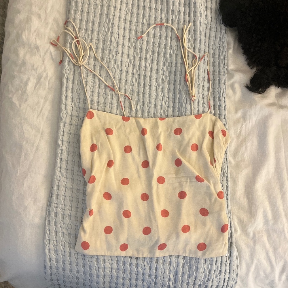 Polka dot cropped tank